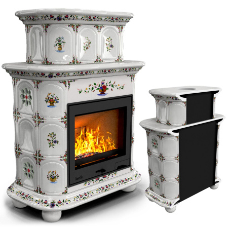 Печь камин КимрПечь Прованс Пристенный Двухъярусный Руан с топкой Ладья 600