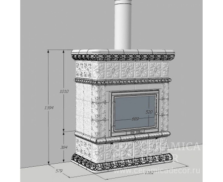 Камин Ceramica Птицы