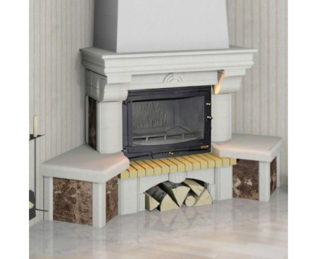 Камин Мета Элегия (имперадор) 700 угловой с топкой Селеник 700МШ