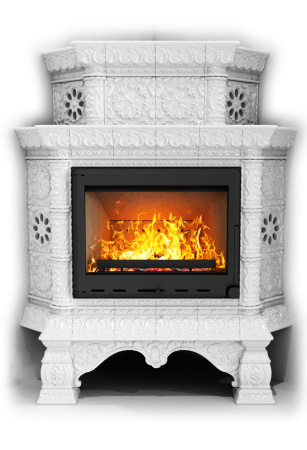 Печь камин КимрПечь Кострома Угловой Двухъярусный Белый