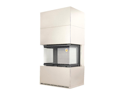 Камин Экокамин РОДОС 800 Слоновая кость белый шамот