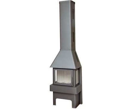 Печь ЭкоКамин Бавария 3 стекла серая