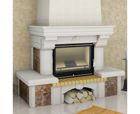 Камин Мета Ноктюрн имперадор 800 с топкой Эльба АКВА 800Ш