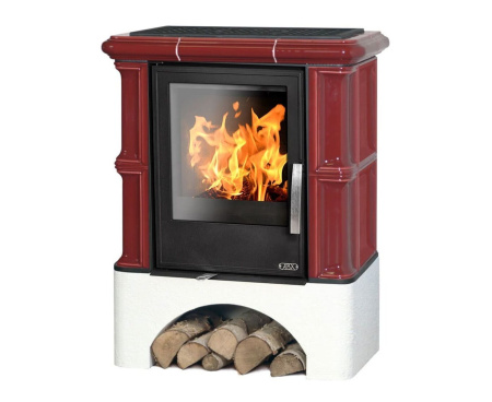 Печь ABX Bavaria KI кафельная белый цоколь с ТО 6.9кВт табак