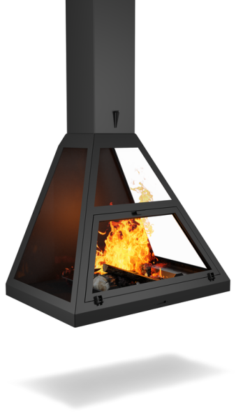 Камин подвесной пристенный