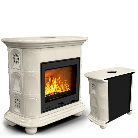 Печь камин КимрПечь Прованс Пристенный Ваниль с топкой Ладья 600