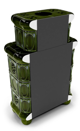 Печь камин КимрПечь Медальон Пристенный Двухъярусный Хвоя