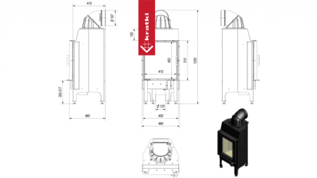 Топка Kratki PRO NADIA/8