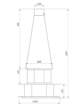 Камин Fireplace 29 с остеклением