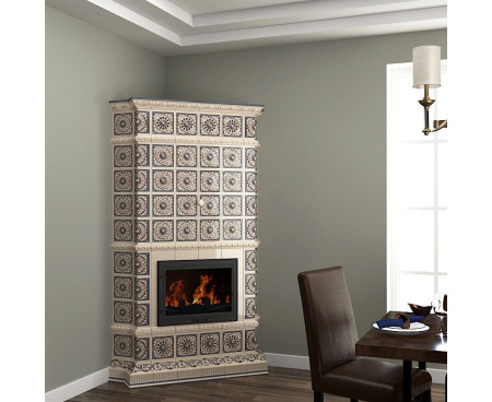 Камин Ceramica Пастораль угловой прямое стекло