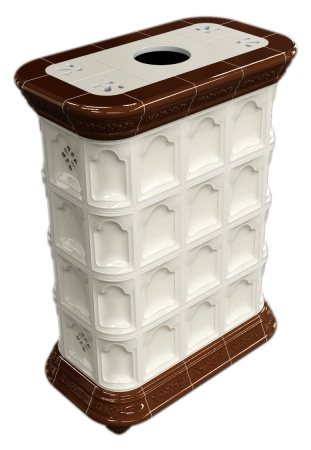 Печь камин КимрПечь Истра Центральный Шоколад с топкой Ладья 600