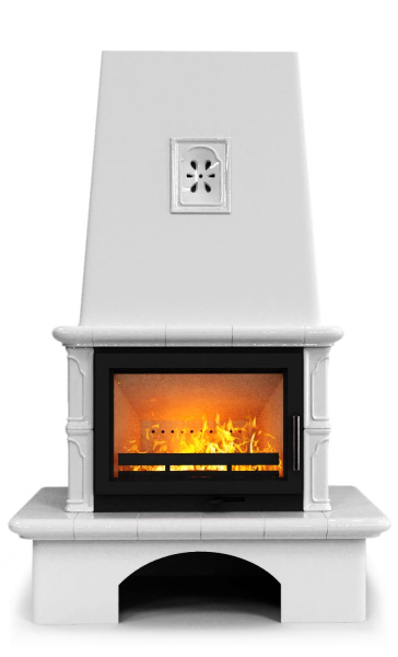 Печь камин КимрПечь Гефест с коробом с топкой Ладья 700 Белый