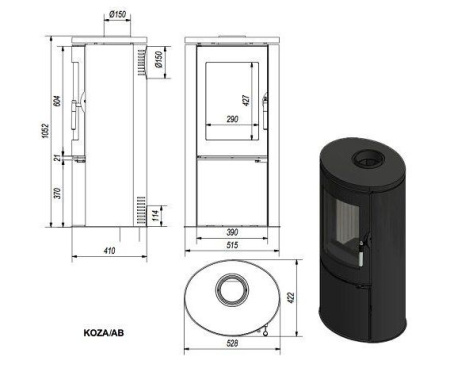 Печь Kratki Koza AB