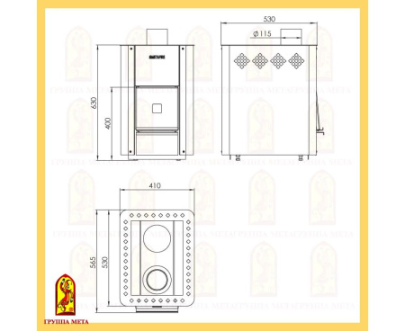 Печь Мета Карелия 12 компакт