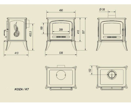 Печь Kratki Koza K7