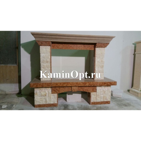 Камин Madeira Flora Rosso мрамор. б. угловой