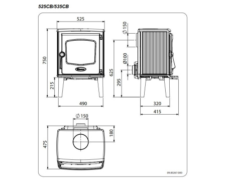 Печь Dovre 525CB