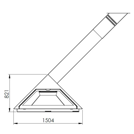 Камин Traforart MADRID FRONTAL наклонная труба вправо чёрный