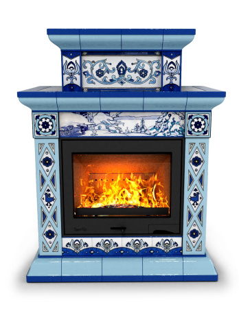 Печь камин КимрПечь Билибин Центральный Двухъярусный Зима