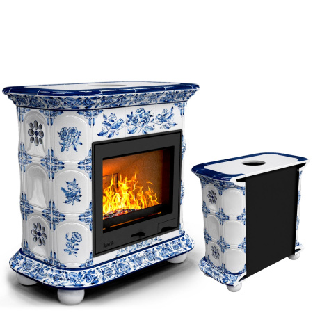 Печь камин КимрПечь Прованс Пристенный Дельфт с топкой Ладья 600