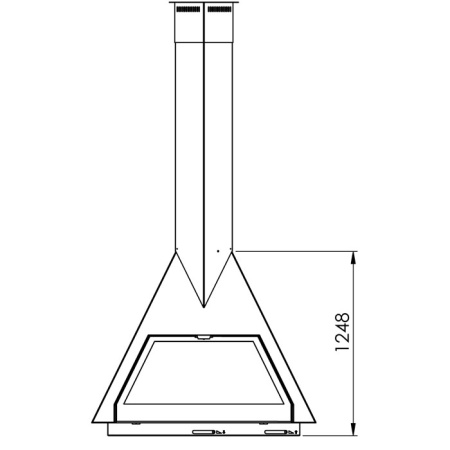 Камин Traforart FOXI FRONTAL пристенный подвесной чёрный