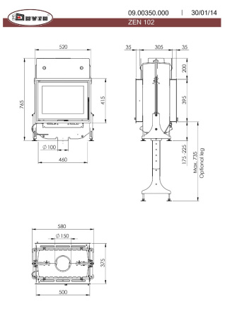Топка Dovre ZEN102
