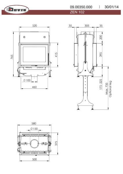 Топка Dovre ZEN102