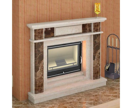 Камин Мета Валенсия 700 с топкой Эльба АКВА 700Ш