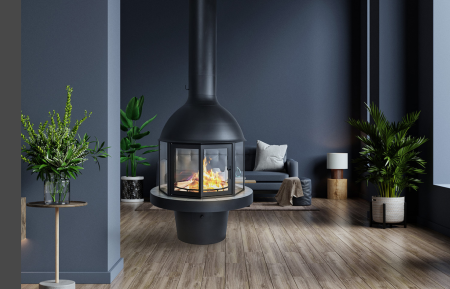 Камин Fireplace 25 с остеклением