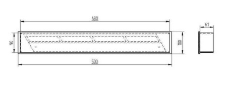 ПРЯМОУГОЛЬНЫЙ КОНТЕЙНЕР ZEFIRE 500