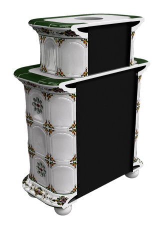 Печь камин КимрПечь Прованс Пристенный Двухъярусный Усадьба с топкой Ладья 600