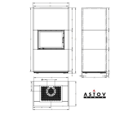 Камин Астов (Astov) APLIT ПС 700 Камин Астов (Astov) APLIT ПС 700