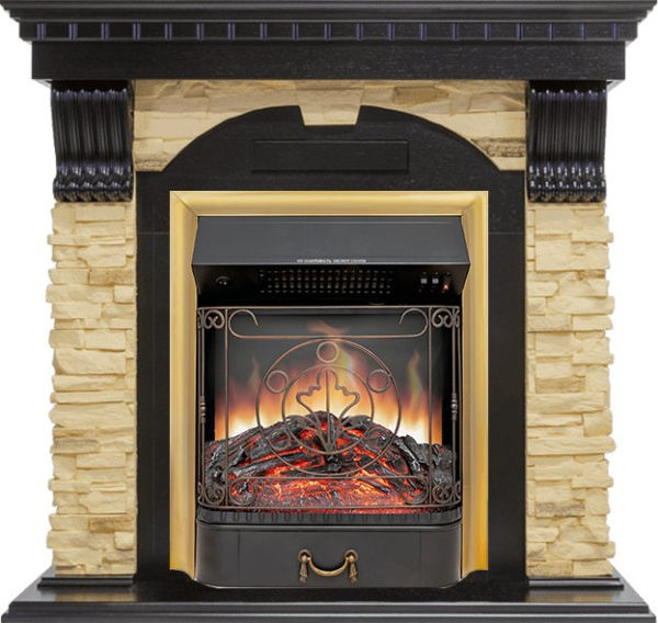 Каминокомплект Dublin - Венге / Сланец с очагом Majestic FX Brass Каминокомплект Dublin - Венге / Сланец с очагом Majestic FX Brass