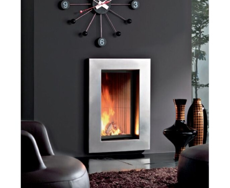 Камин EdilKamin BIX BOX 45 CORTEN С ТОПКОЙ CRISTAL 45