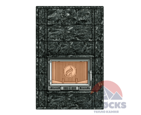 Камин Pirocks Стокгольм (пироксенит) с топкой Atina