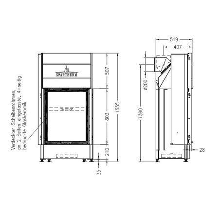 Топка SPARTHERM Linear 4S Arte Bh