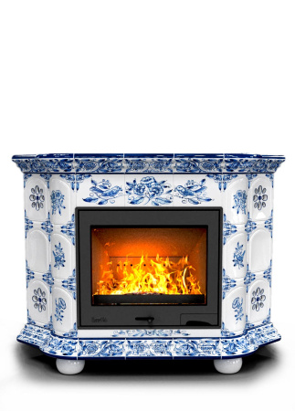 Печь камин КимрПечь Прованс Угловой Дельфт с топкой Ладья 600