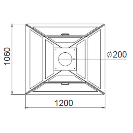 Камин Traforart ADMETO CENTRAL, ПОДВЕСНОЙ, ЧЁРНЫЙ