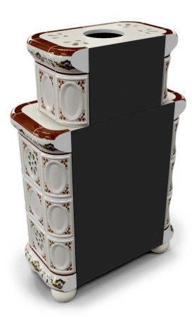 Печь камин КимрПечь Медальон Пристенный Двухъярусный Усадьба