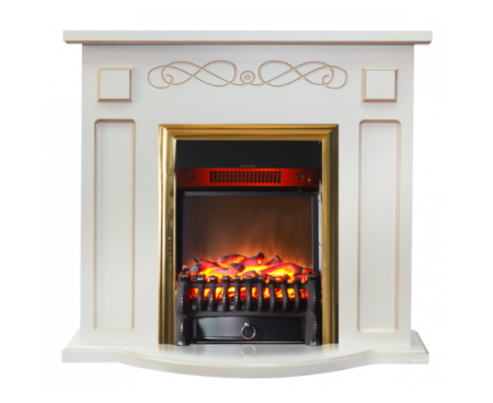 Камин InterFlame Aspen (Аспен) с FOBOS GLS BR бежевый с патиной