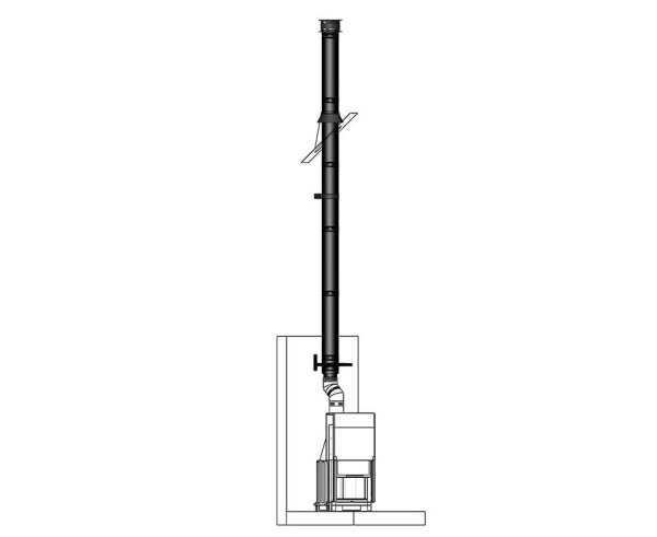 Комплект Schiedel Permeter (через крышу) д.130 мм, 4 м