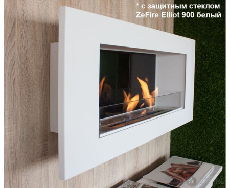 Биокамин ZeFire Elliot 1200 белый со стемалитом Биокамин ZeFire Elliot 1200 белый со стемалитом