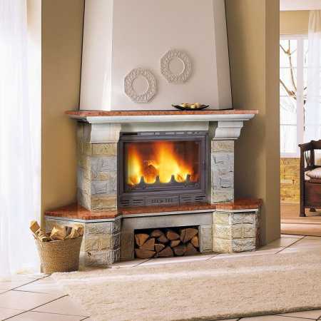 Камин Madeira Aster Rosso мрамор. б. угловой