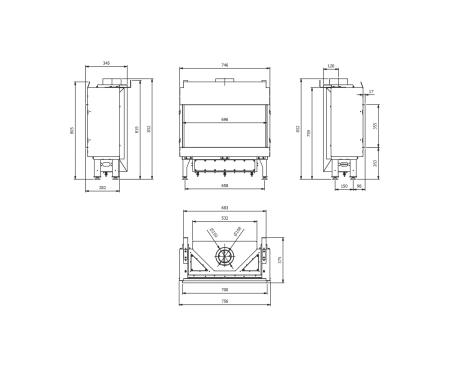 Топка газовая Kratki LEO/70/G31/37MBAR Топка газовая Kratki LEO/70/G31/37MBAR