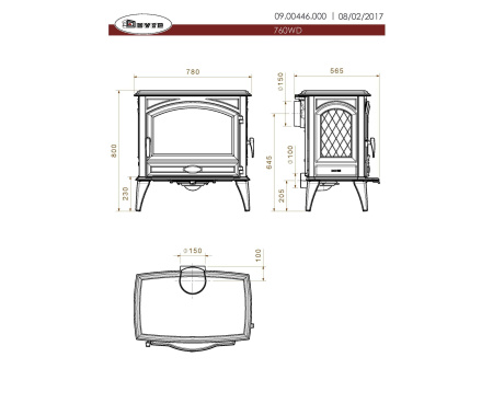 Печь Dovre 760WD/E8 Печь Dovre 760WD/E8
